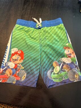 Nintendo Mario & Luigi Green and Blue Swim Shorts